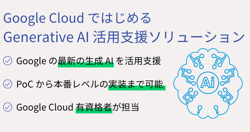 株式会社G-gen、新ソリューション「Google Cloud ではじめる Generative AI 活用支援ソリューション」をリリース